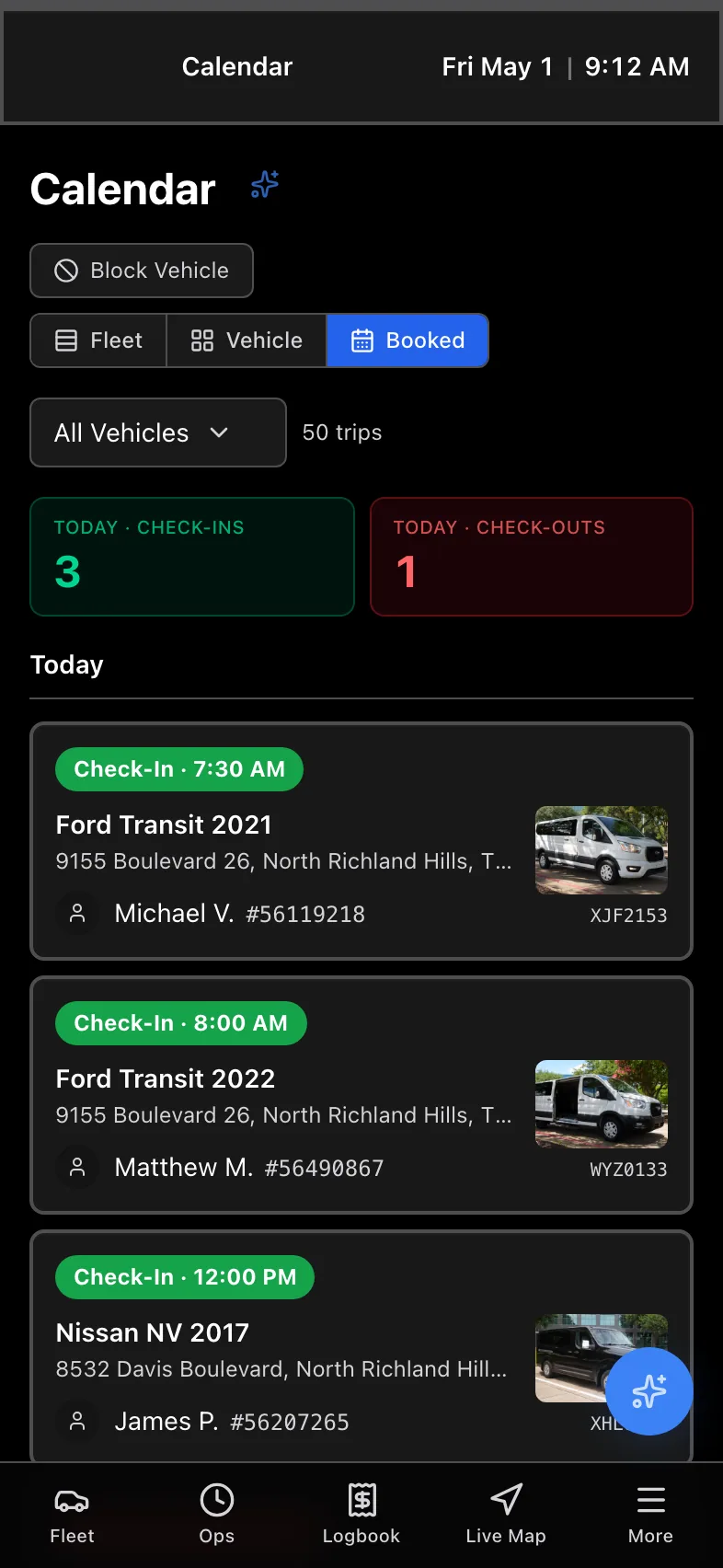 Calendar on mobile
